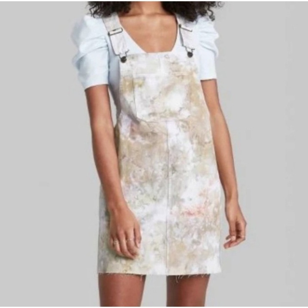 Wild Fable Denim Dress Jumper Pinafore Tie-Dye Wash Size XS NEW 90s Fashion